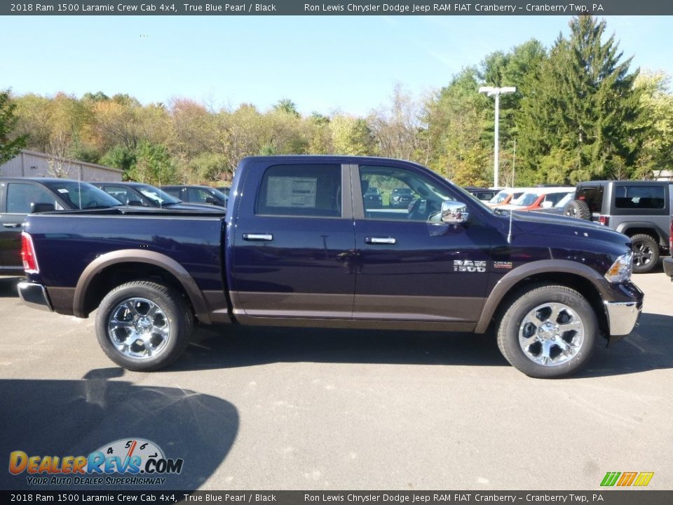 2018 Ram 1500 Laramie Crew Cab 4x4 True Blue Pearl / Black Photo #6