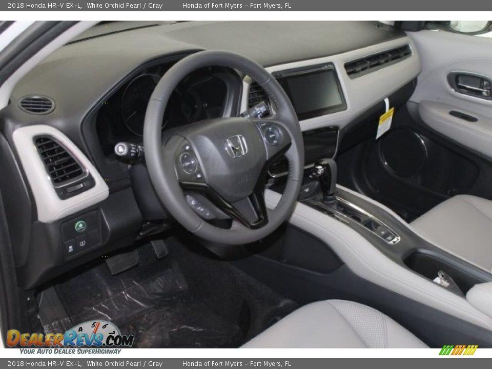 2018 Honda HR-V EX-L White Orchid Pearl / Gray Photo #12