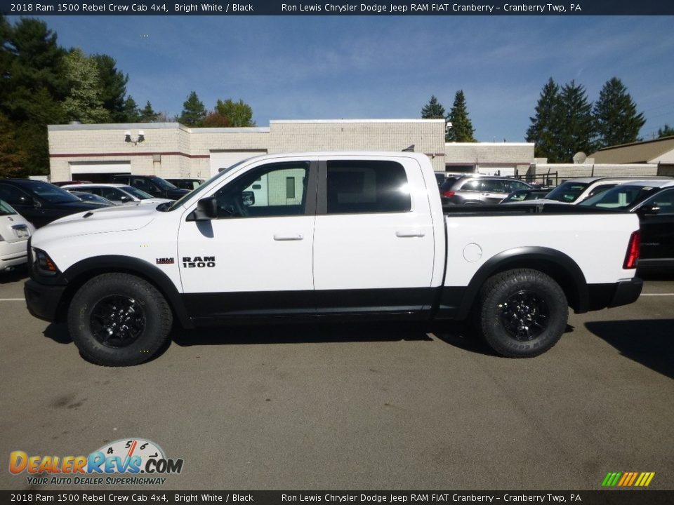 2018 Ram 1500 Rebel Crew Cab 4x4 Bright White / Black Photo #2