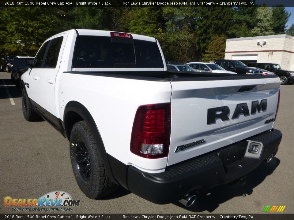2018 Ram 1500 Rebel Crew Cab 4x4 Bright White / Black Photo #3