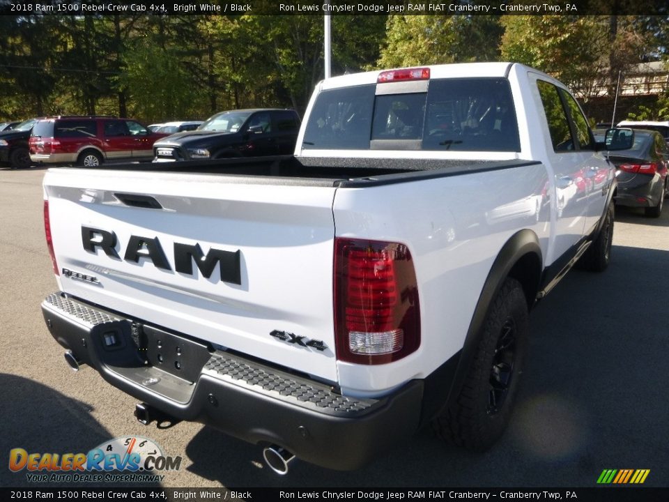 2018 Ram 1500 Rebel Crew Cab 4x4 Bright White / Black Photo #5