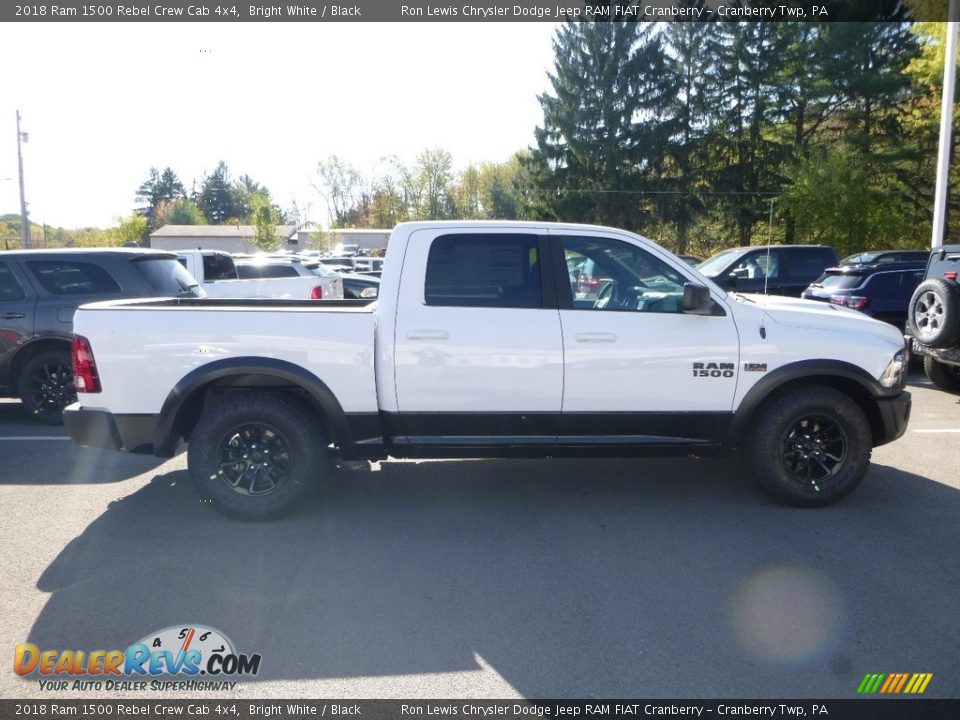 2018 Ram 1500 Rebel Crew Cab 4x4 Bright White / Black Photo #6