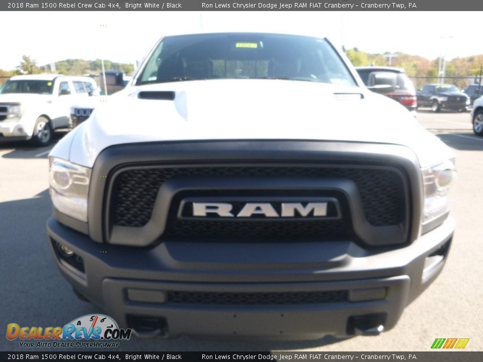 2018 Ram 1500 Rebel Crew Cab 4x4 Bright White / Black Photo #8