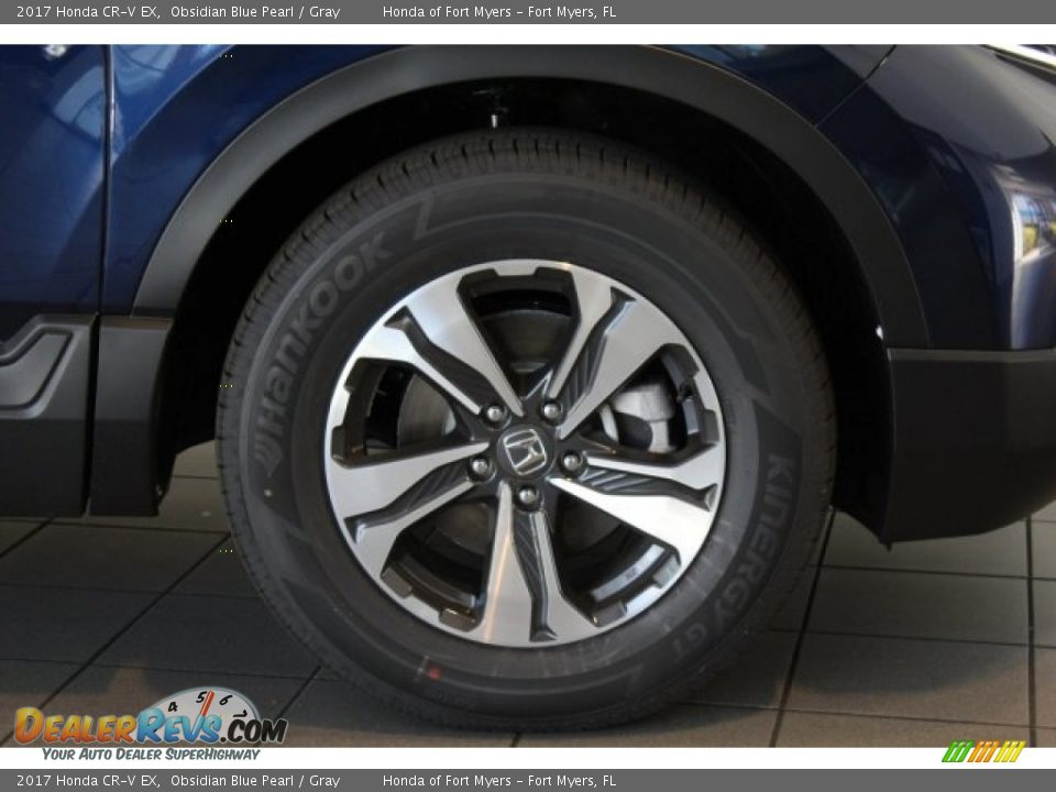 2017 Honda CR-V EX Obsidian Blue Pearl / Gray Photo #2