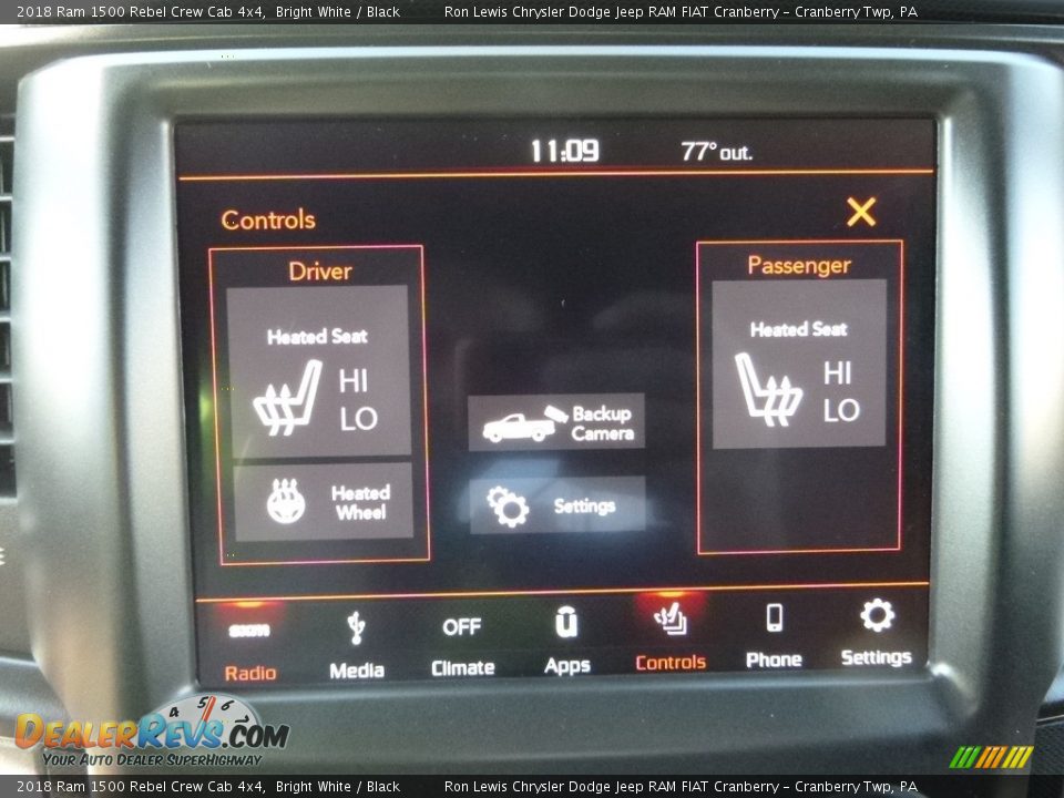 2018 Ram 1500 Rebel Crew Cab 4x4 Bright White / Black Photo #18