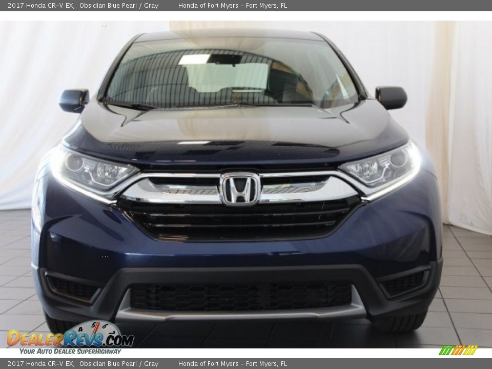 2017 Honda CR-V EX Obsidian Blue Pearl / Gray Photo #4