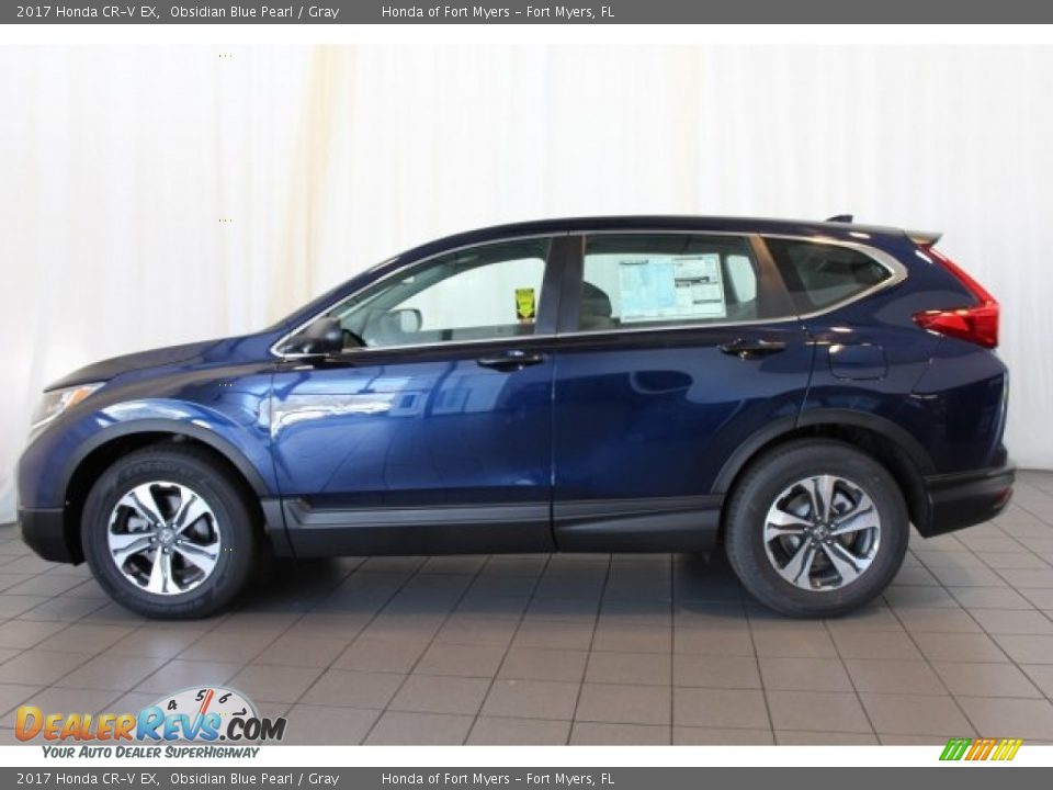 2017 Honda CR-V EX Obsidian Blue Pearl / Gray Photo #5