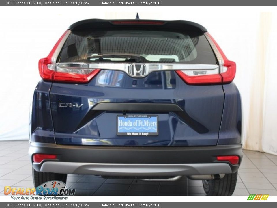 2017 Honda CR-V EX Obsidian Blue Pearl / Gray Photo #6