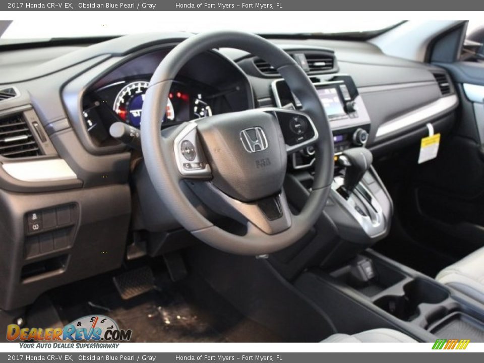 2017 Honda CR-V EX Obsidian Blue Pearl / Gray Photo #10