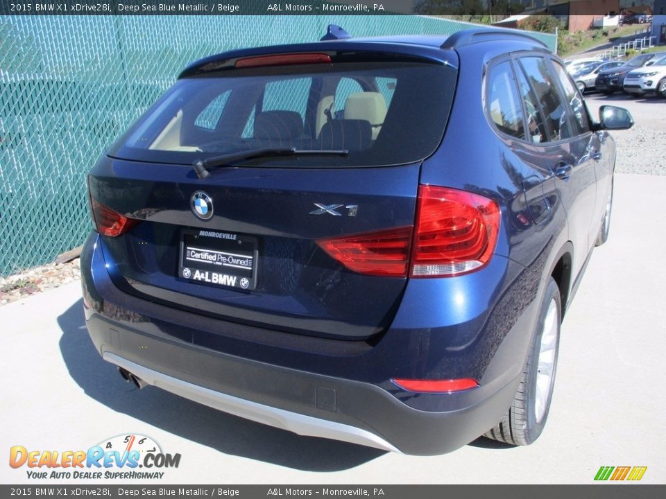 2015 BMW X1 xDrive28i Deep Sea Blue Metallic / Beige Photo #3