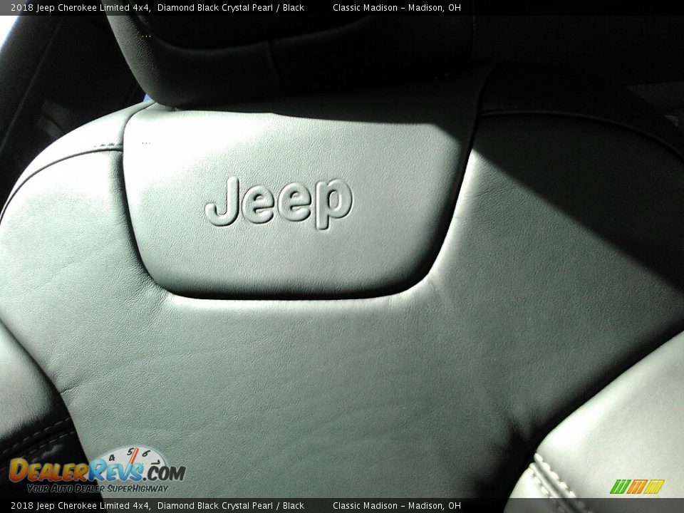 2018 Jeep Cherokee Limited 4x4 Diamond Black Crystal Pearl / Black Photo #5