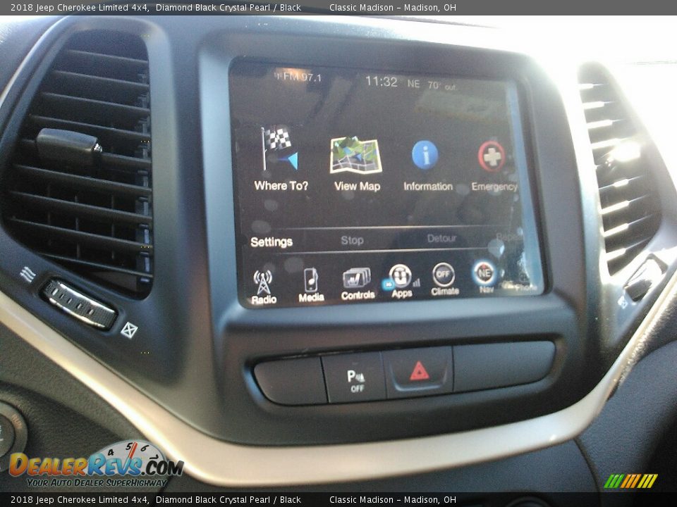 2018 Jeep Cherokee Limited 4x4 Diamond Black Crystal Pearl / Black Photo #8