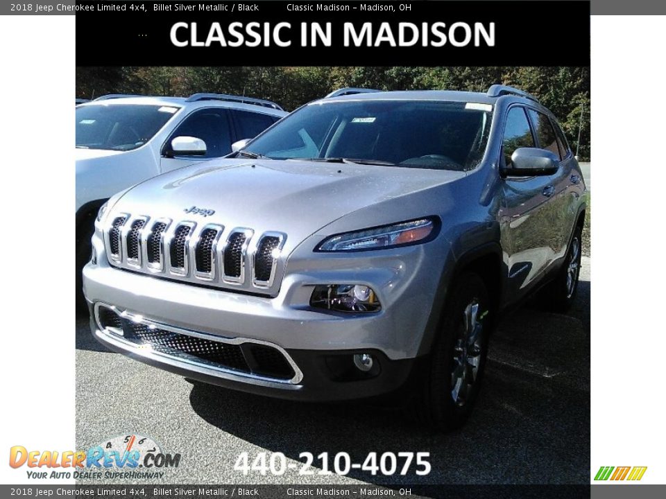 2018 Jeep Cherokee Limited 4x4 Billet Silver Metallic / Black Photo #1