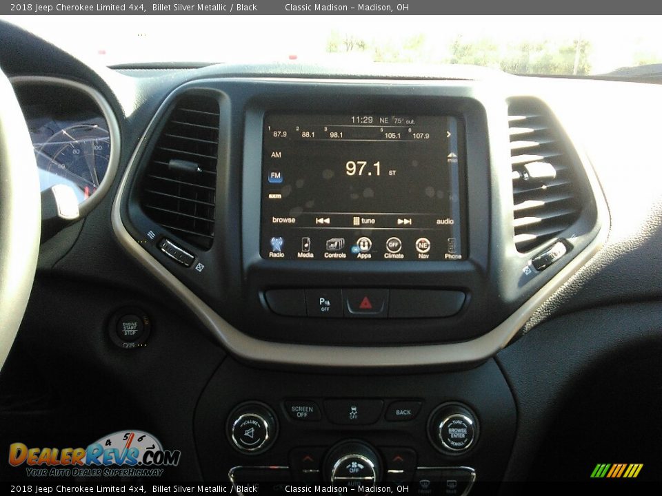 2018 Jeep Cherokee Limited 4x4 Billet Silver Metallic / Black Photo #10