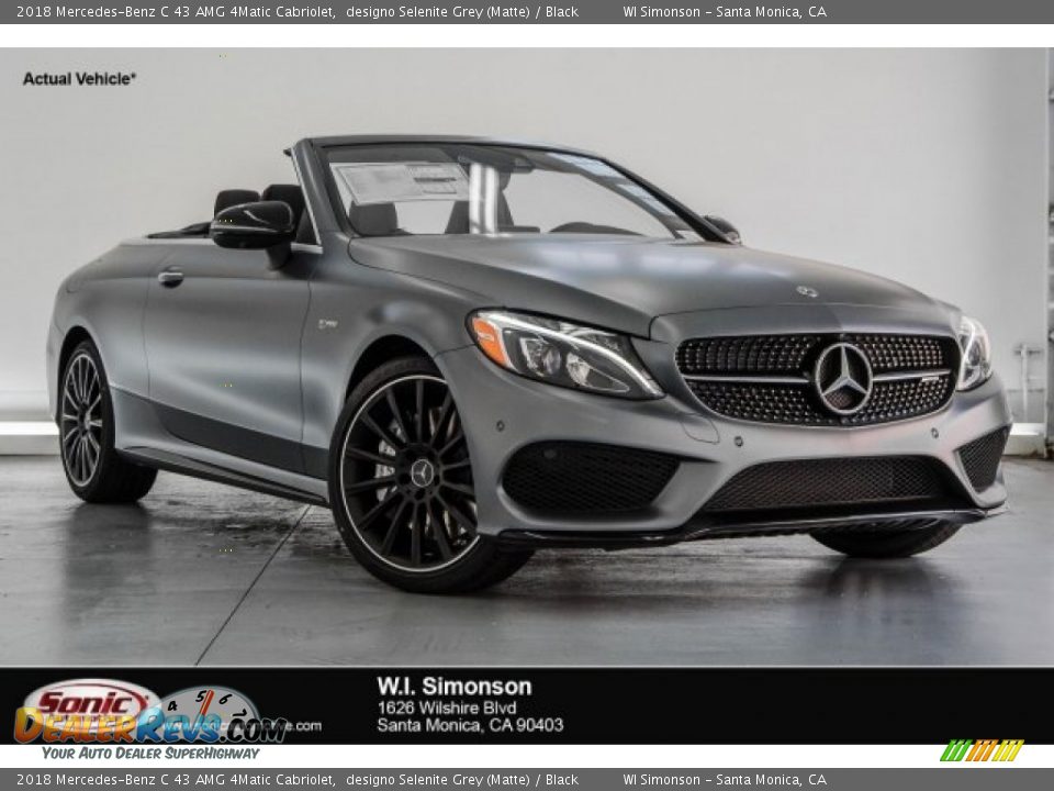 2018 Mercedes-Benz C 43 AMG 4Matic Cabriolet designo Selenite Grey (Matte) / Black Photo #1