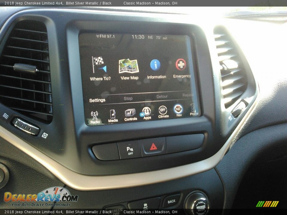 2018 Jeep Cherokee Limited 4x4 Billet Silver Metallic / Black Photo #13