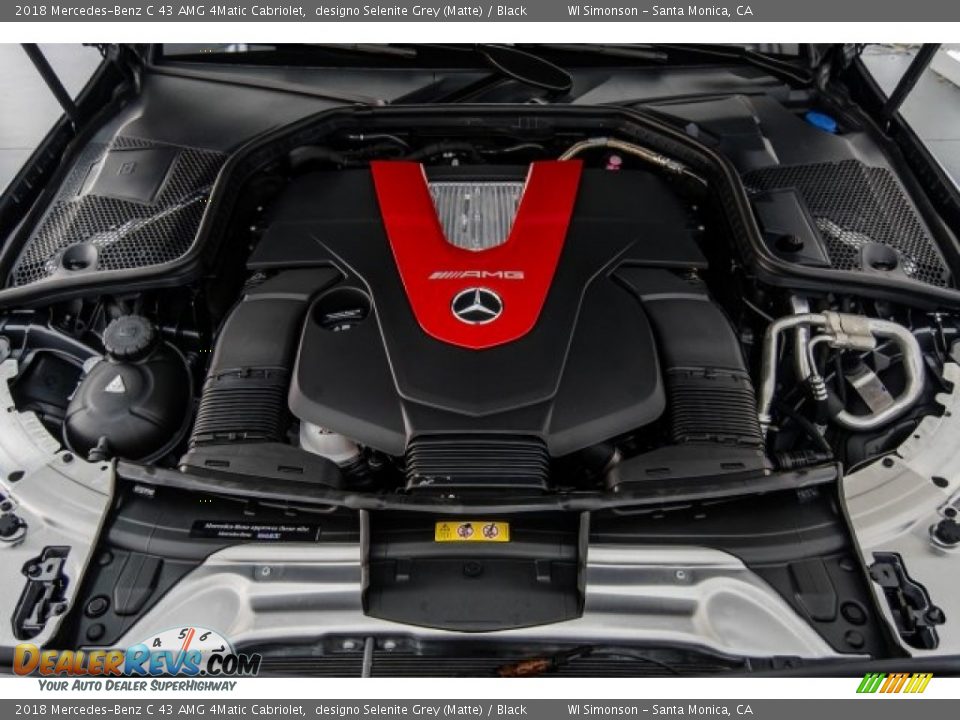 2018 Mercedes-Benz C 43 AMG 4Matic Cabriolet designo Selenite Grey (Matte) / Black Photo #8