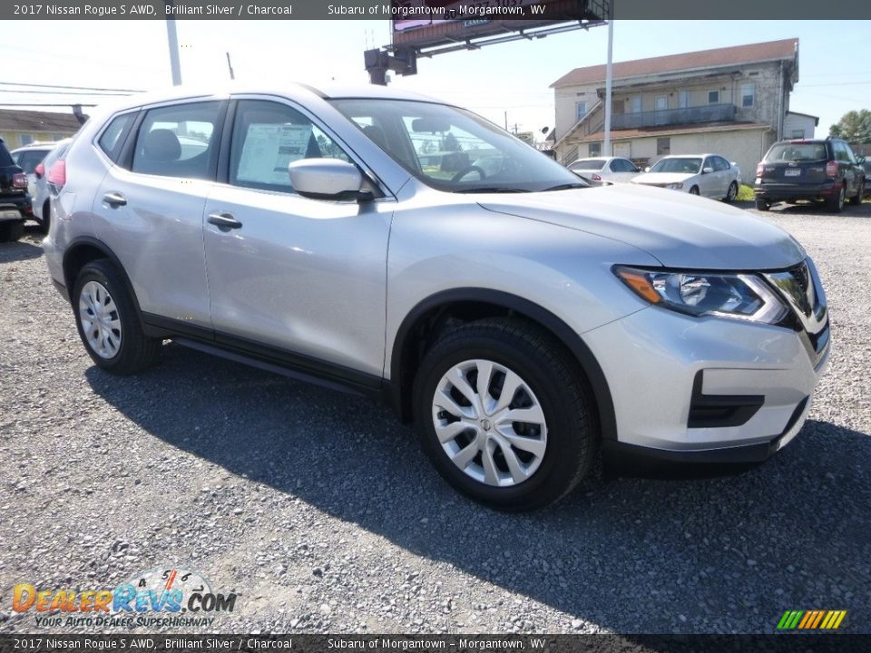 2017 Nissan Rogue S AWD Brilliant Silver / Charcoal Photo #1