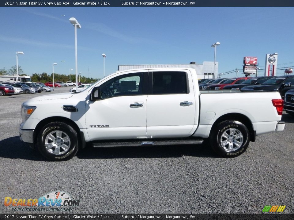 2017 Nissan Titan SV Crew Cab 4x4 Glacier White / Black Photo #7