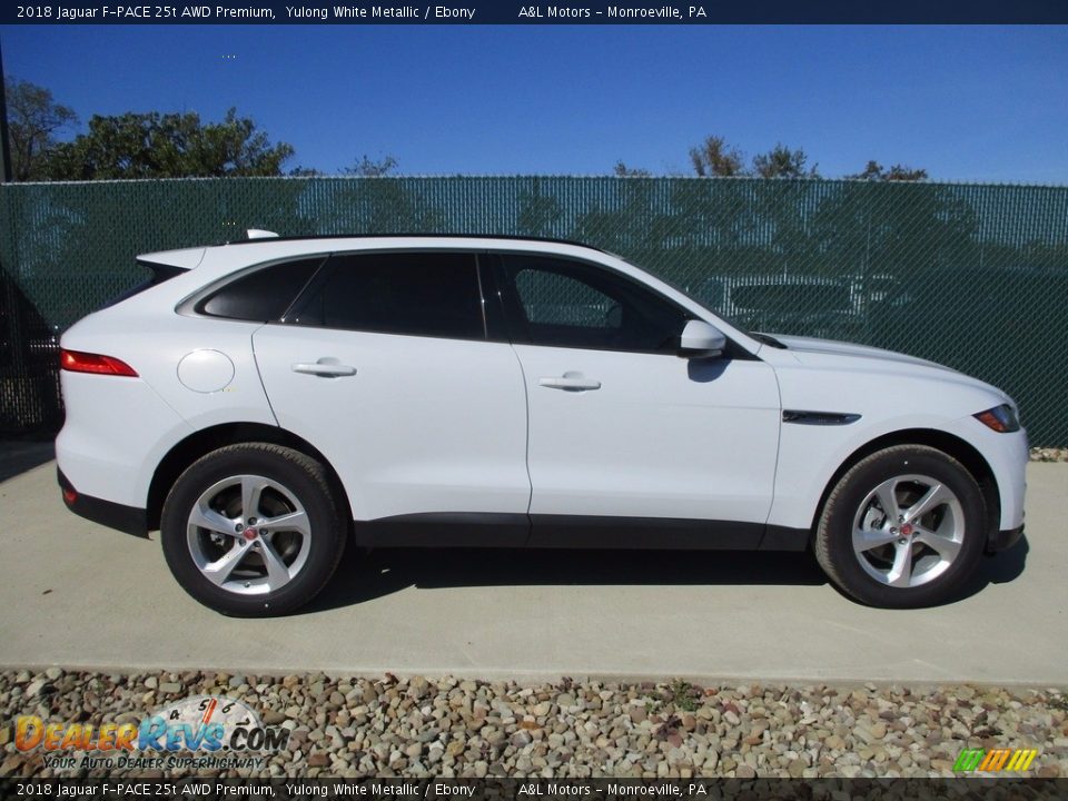 2018 Jaguar F-PACE 25t AWD Premium Yulong White Metallic / Ebony Photo #2