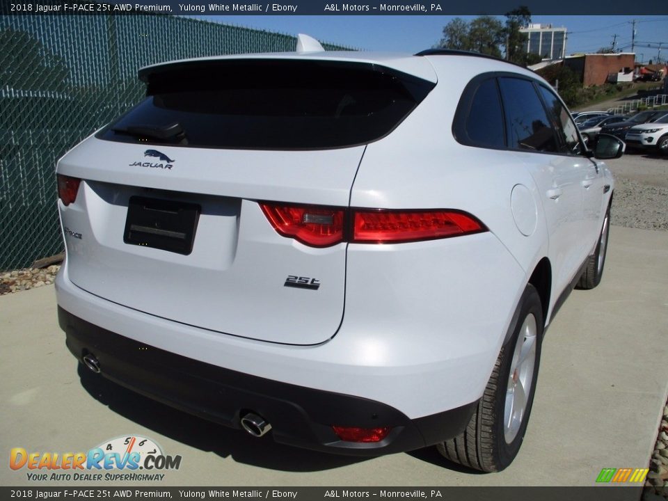 2018 Jaguar F-PACE 25t AWD Premium Yulong White Metallic / Ebony Photo #3