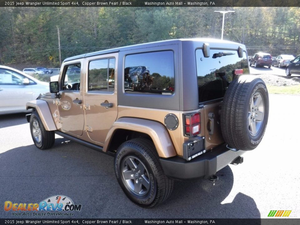 2015 Jeep Wrangler Unlimited Sport 4x4 Copper Brown Pearl / Black Photo #10