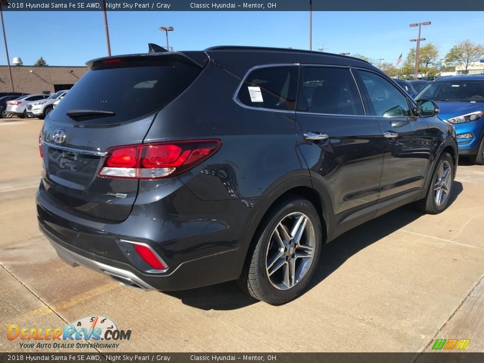 2018 Hyundai Santa Fe SE AWD Night Sky Pearl / Gray Photo #2