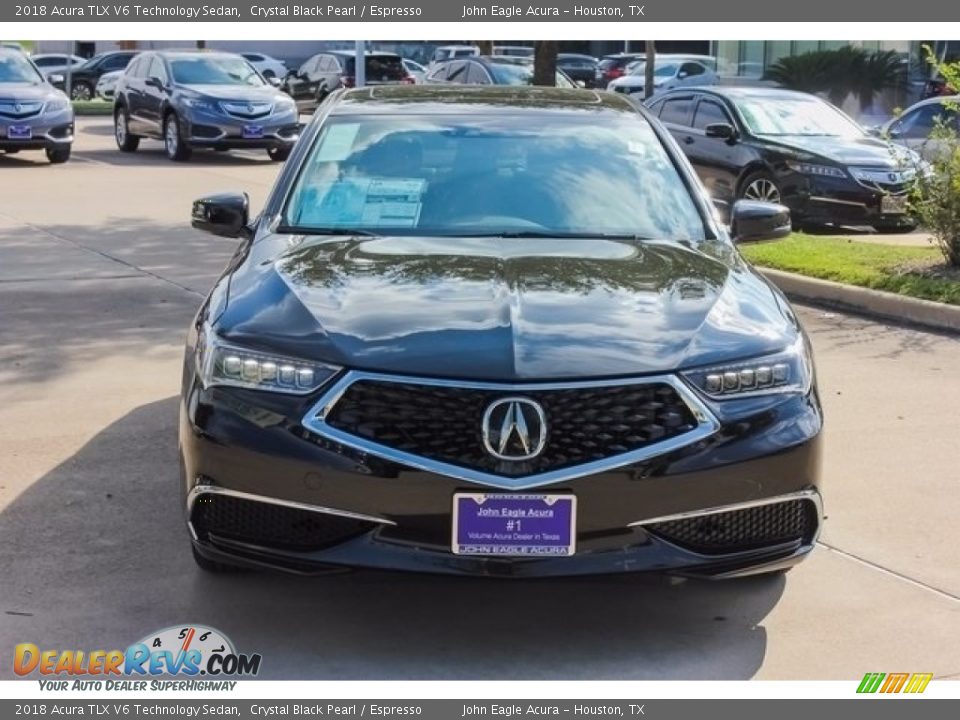 2018 Acura TLX V6 Technology Sedan Crystal Black Pearl / Espresso Photo #2