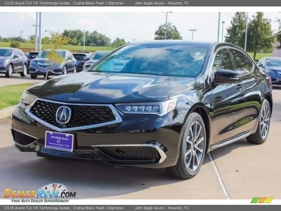 2018 Acura TLX V6 Technology Sedan Crystal Black Pearl / Espresso Photo #3