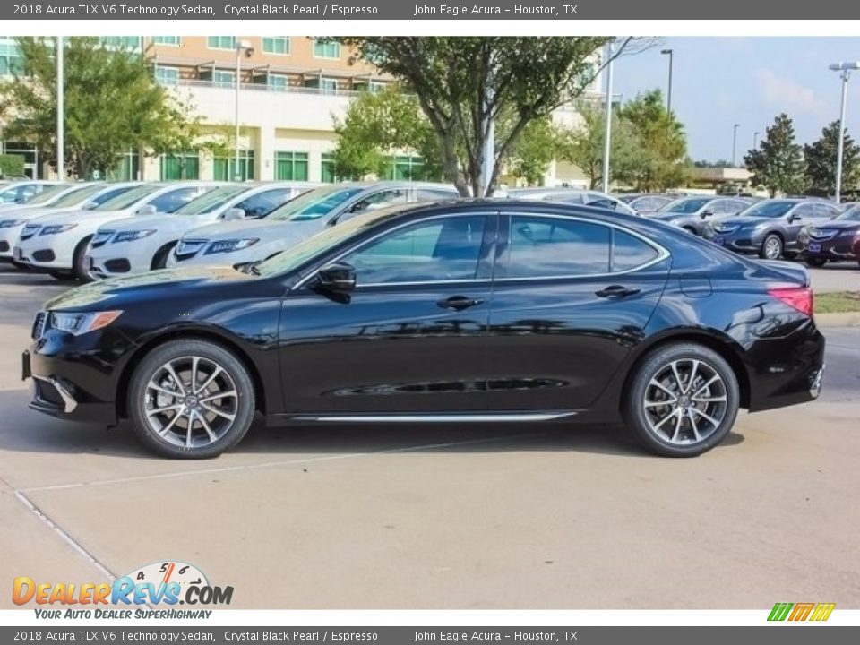 2018 Acura TLX V6 Technology Sedan Crystal Black Pearl / Espresso Photo #4