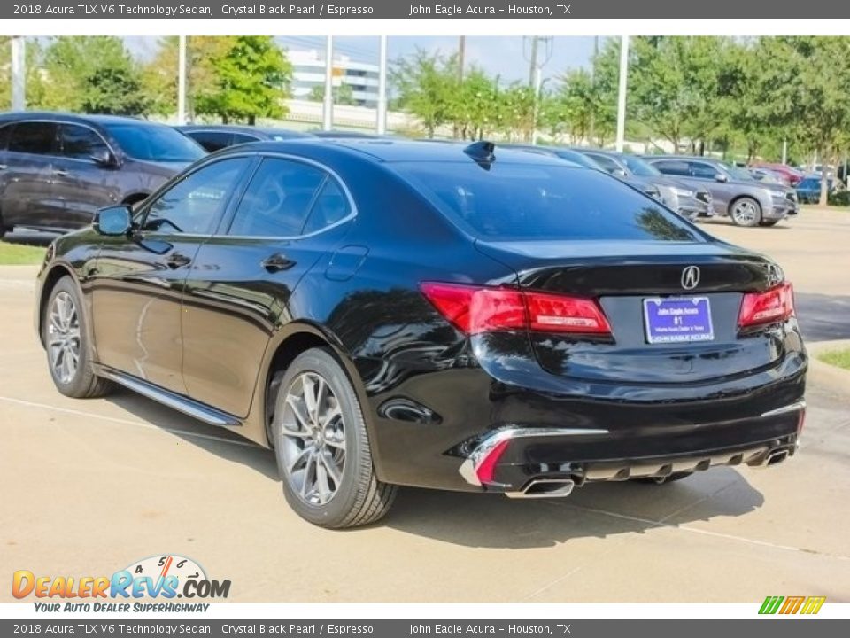 2018 Acura TLX V6 Technology Sedan Crystal Black Pearl / Espresso Photo #5