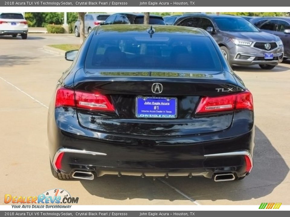 2018 Acura TLX V6 Technology Sedan Crystal Black Pearl / Espresso Photo #6