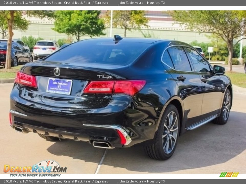 2018 Acura TLX V6 Technology Sedan Crystal Black Pearl / Espresso Photo #7