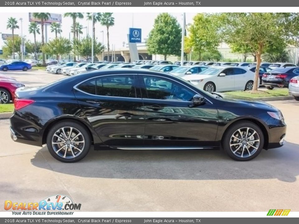 2018 Acura TLX V6 Technology Sedan Crystal Black Pearl / Espresso Photo #8
