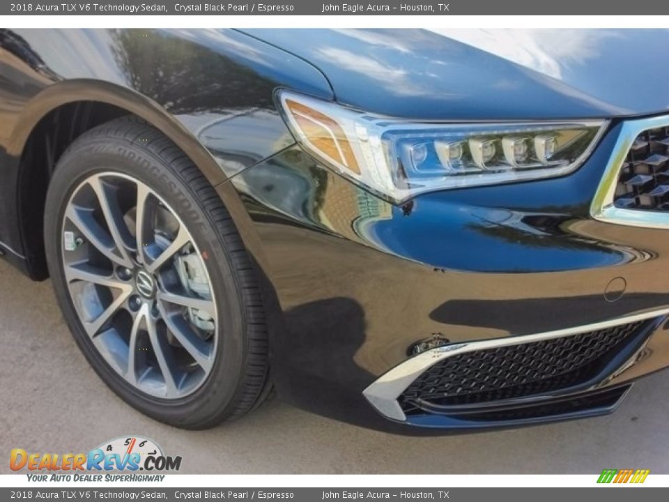 2018 Acura TLX V6 Technology Sedan Crystal Black Pearl / Espresso Photo #10