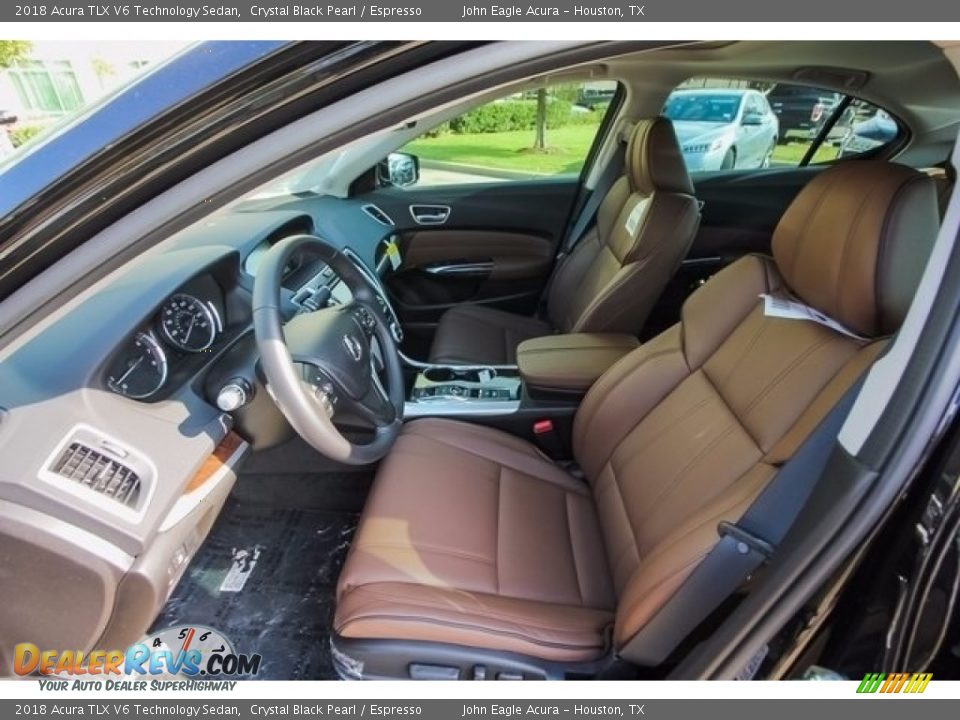 2018 Acura TLX V6 Technology Sedan Crystal Black Pearl / Espresso Photo #15