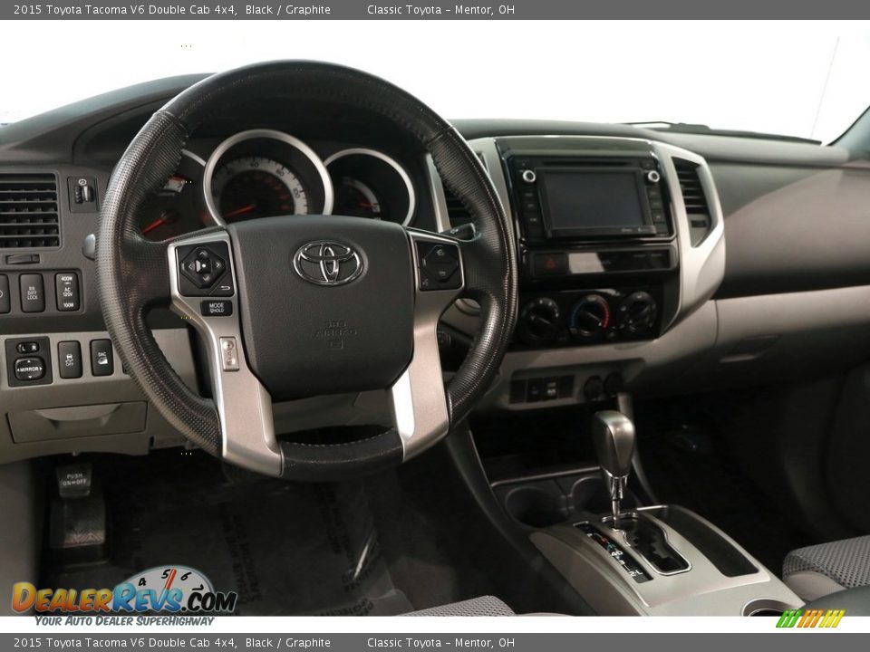 2015 Toyota Tacoma V6 Double Cab 4x4 Black / Graphite Photo #8