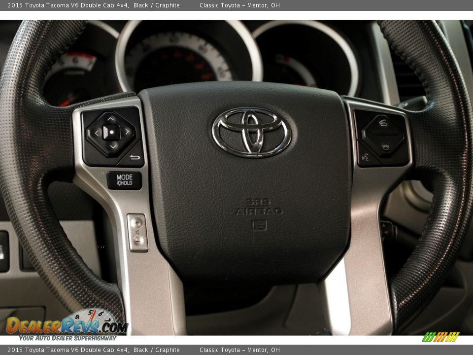 2015 Toyota Tacoma V6 Double Cab 4x4 Black / Graphite Photo #9