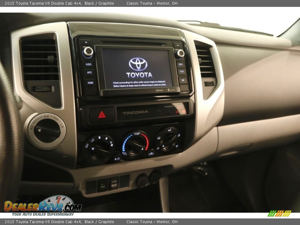 2015 Toyota Tacoma V6 Double Cab 4x4 Black / Graphite Photo #11