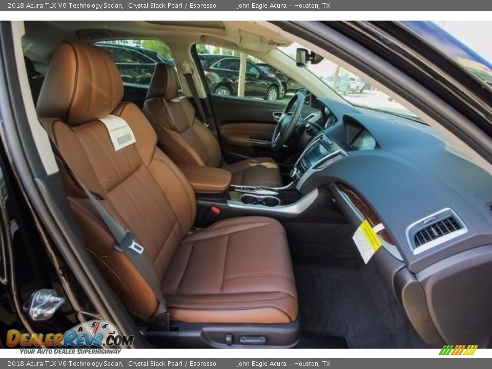 2018 Acura TLX V6 Technology Sedan Crystal Black Pearl / Espresso Photo #22