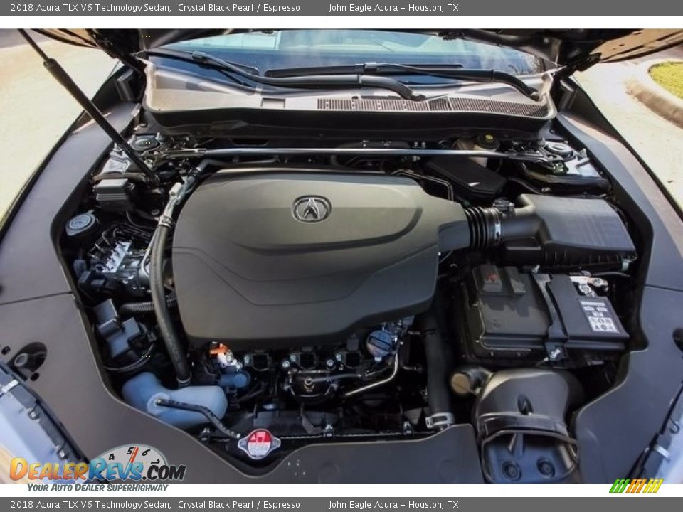 2018 Acura TLX V6 Technology Sedan Crystal Black Pearl / Espresso Photo #23