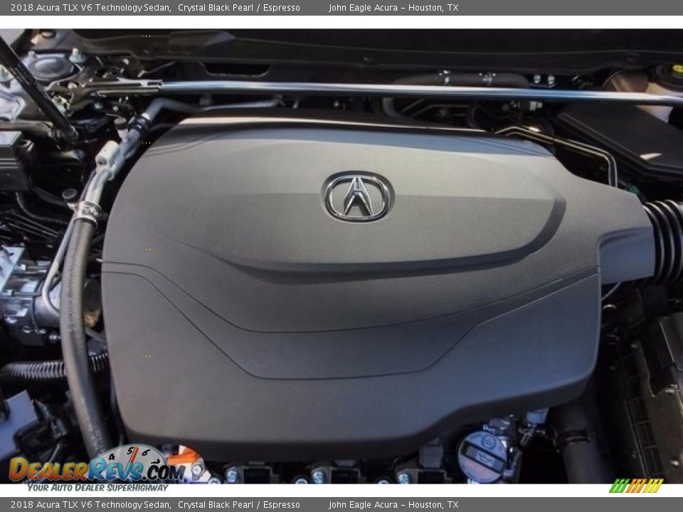 2018 Acura TLX V6 Technology Sedan Crystal Black Pearl / Espresso Photo #24
