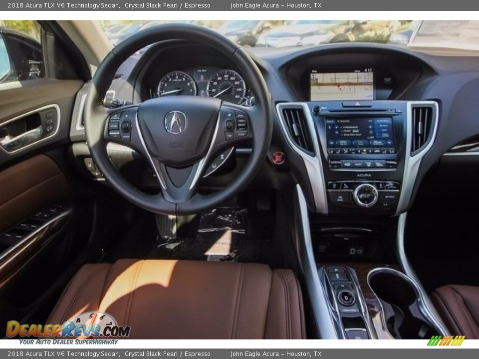 2018 Acura TLX V6 Technology Sedan Crystal Black Pearl / Espresso Photo #25