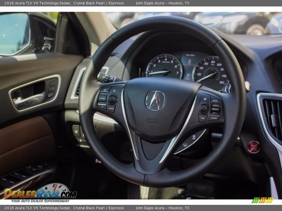2018 Acura TLX V6 Technology Sedan Crystal Black Pearl / Espresso Photo #26