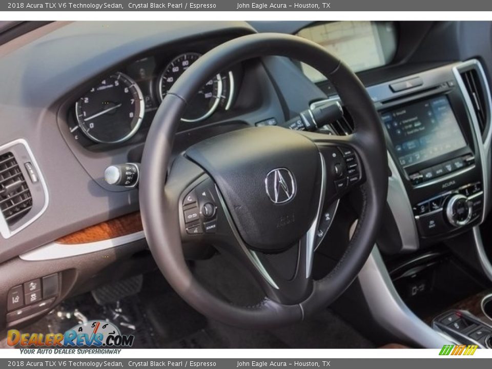 2018 Acura TLX V6 Technology Sedan Crystal Black Pearl / Espresso Photo #32