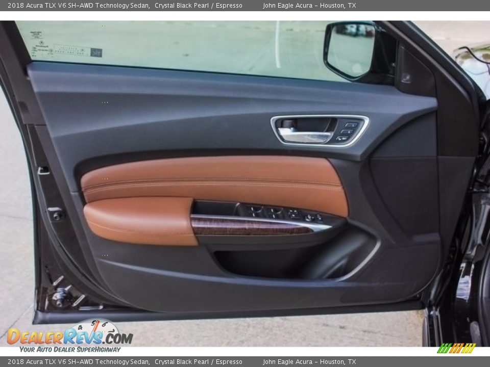 2018 Acura TLX V6 SH-AWD Technology Sedan Crystal Black Pearl / Espresso Photo #11