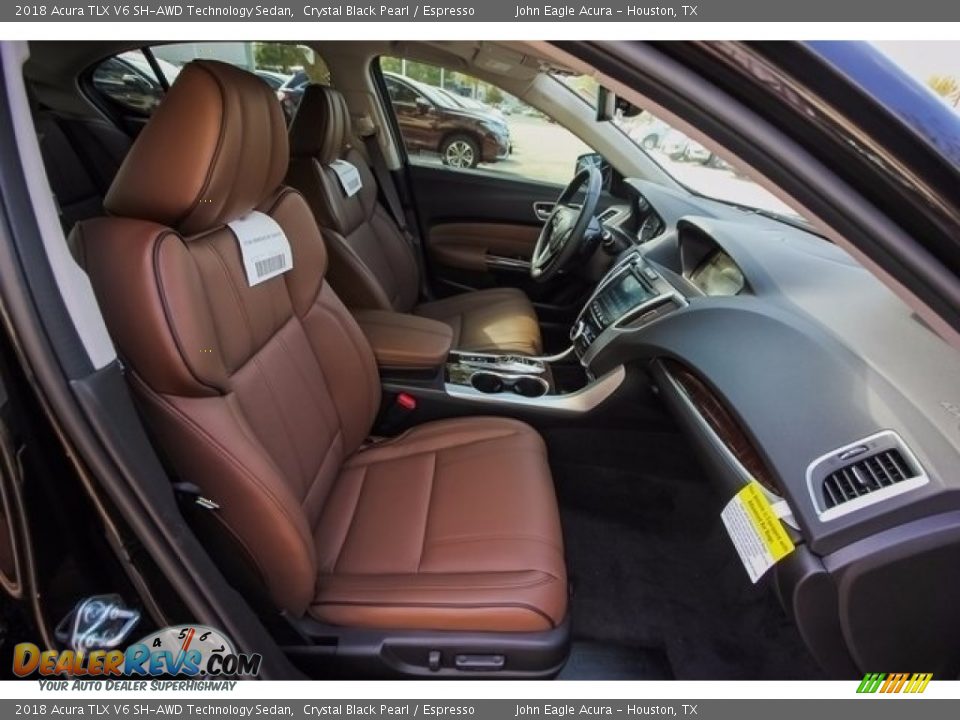 2018 Acura TLX V6 SH-AWD Technology Sedan Crystal Black Pearl / Espresso Photo #21