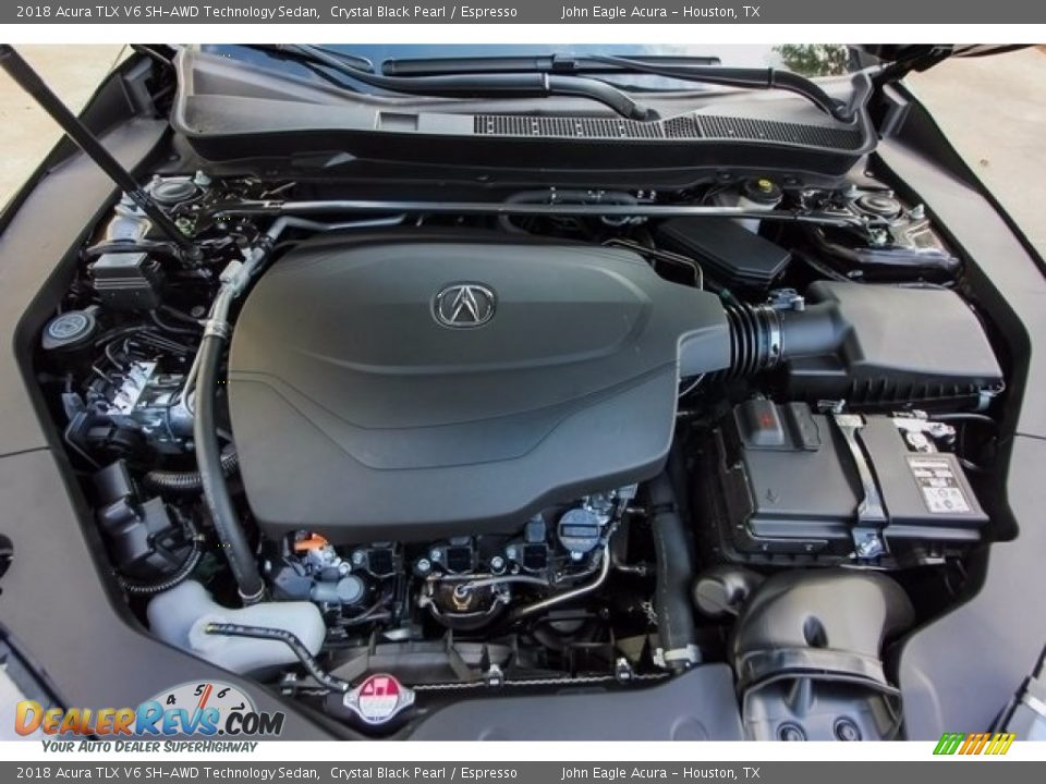 2018 Acura TLX V6 SH-AWD Technology Sedan Crystal Black Pearl / Espresso Photo #22