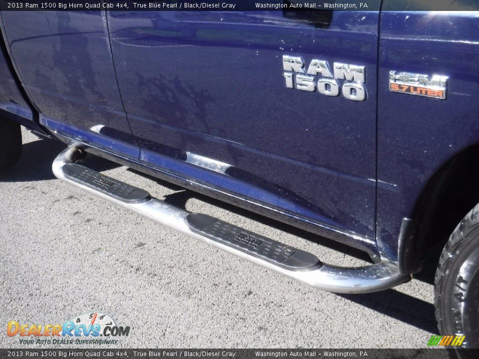 2013 Ram 1500 Big Horn Quad Cab 4x4 True Blue Pearl / Black/Diesel Gray Photo #3