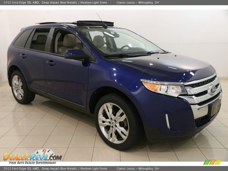 2013 Ford Edge SEL AWD Deep Impact Blue Metallic / Medium Light Stone Photo #1